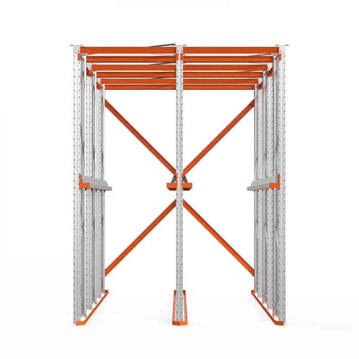 Стеллаж набивной паллетный 4000х3060х5000 мм 2 линии, 1 ярус