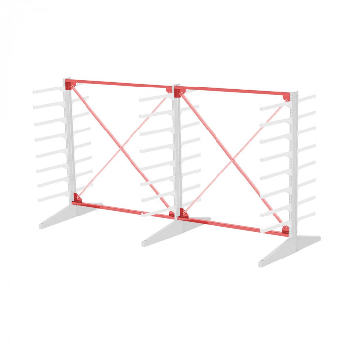 Стеллаж консольный двухсторонний Sortex 1920х3221х1280 8 ярусов