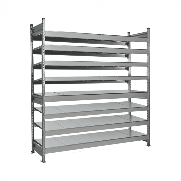 Стеллаж СТ-023 2000х1200х800 с 8 ярусами (рамы и настил - цинк)