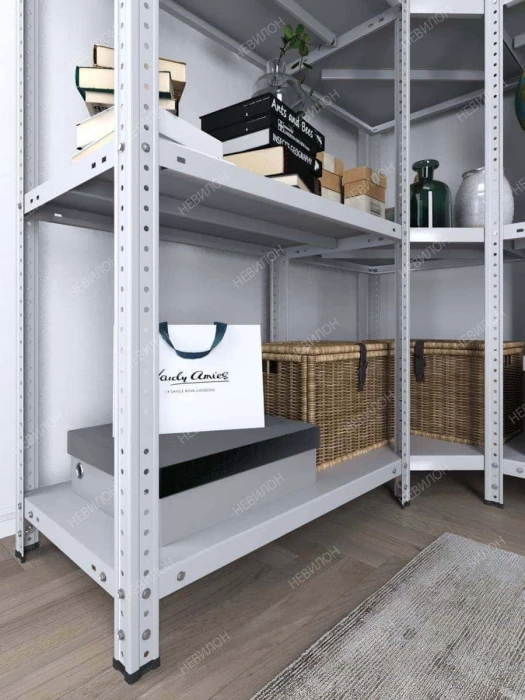 Стеллаж угловой МС 2200х1300х1300/400 мм 5 ярусов