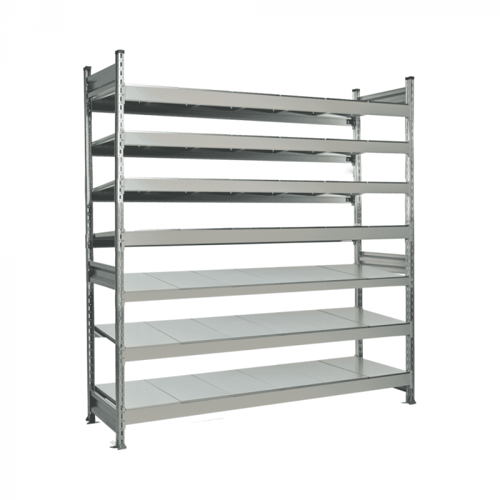 Стеллаж СТ-023 3000х2100х800 с 7 ярусами (рамы и настил - окрас)