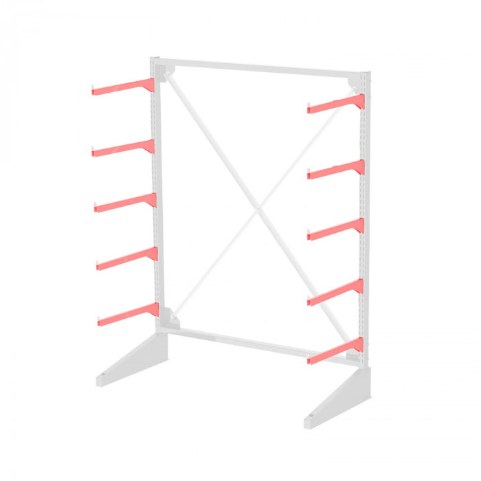 Стеллаж консольный односторонний Sortex 1920х1634х720 5 ярусов