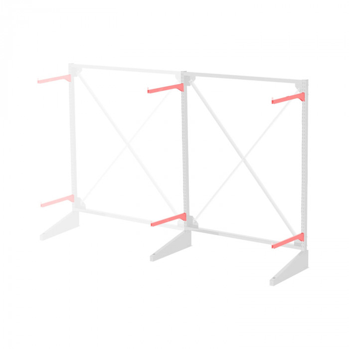 Стеллаж консольный односторонний Sortex 1920х1587х720 2 яруса ДС