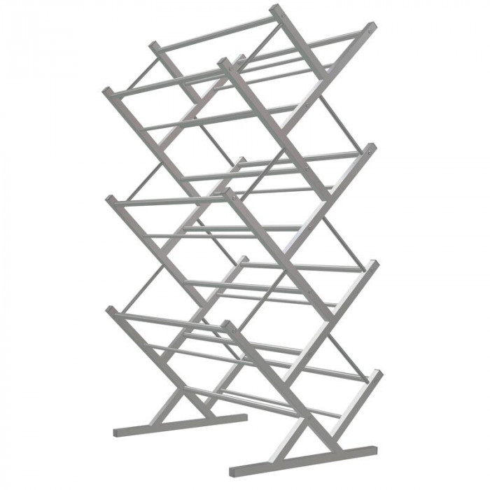 Двусторонний стеллаж для воды Стилс-21 на 21 бутылей 5/6 л, металлик