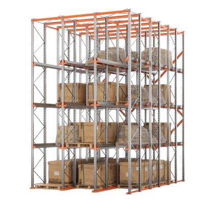 Стеллаж набивной паллетный 7000х4540х6000 мм 3 линии 3 яруса