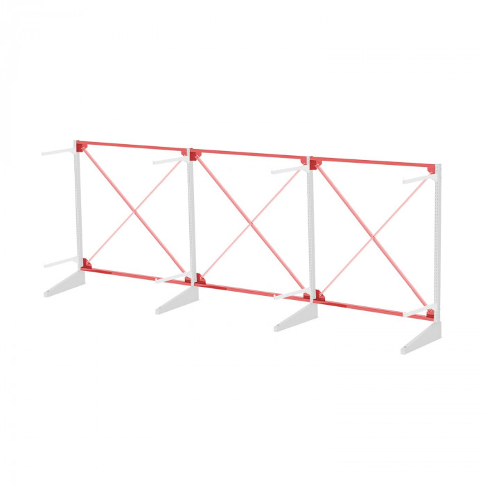 Стеллаж консольный односторонний Sortex 1920х4808х720 2 яруса