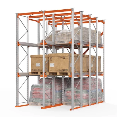 Стеллаж набивной паллетный 4500х3060х4000 мм 2 линии, 2 яруса