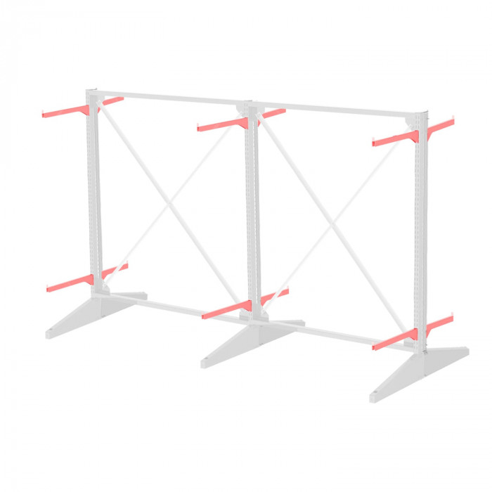 Стеллаж консольный двухсторонний Sortex 1920х3221х1280 2 яруса