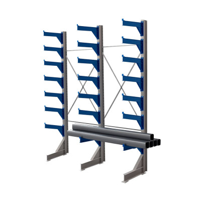 Стеллаж консольный односторонний КТр 4000х3360х1400 (1200) 7 ярусов