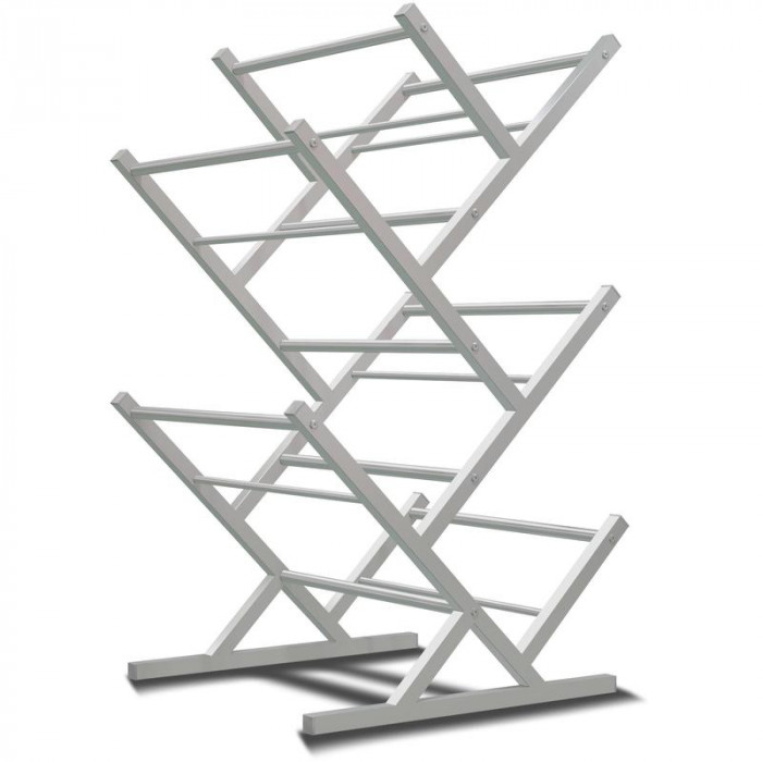 Двусторонний стеллаж для воды Стилс-10 на 10 бутылей 5/6 л, металлик