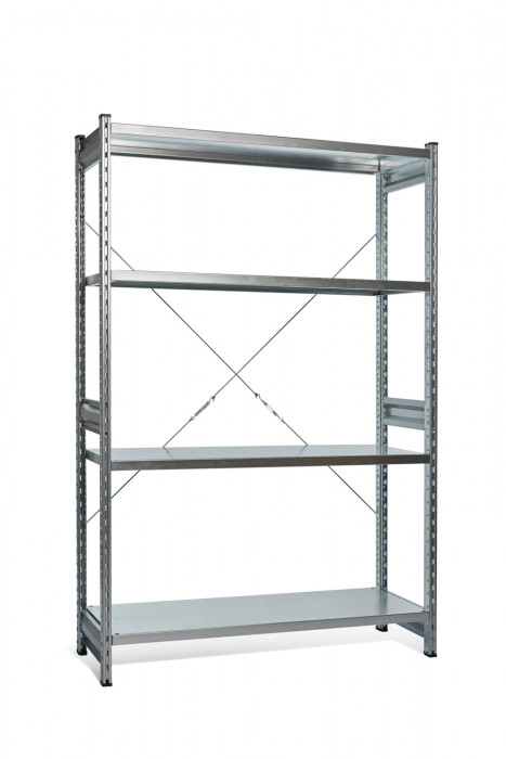 Стеллаж СТ-031 цинк 2491х1000х600 4 полки до 300 кг