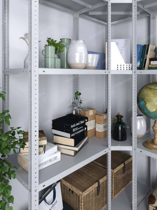 Стеллаж угловой МС 1500х1300х1300/400 мм 4 яруса