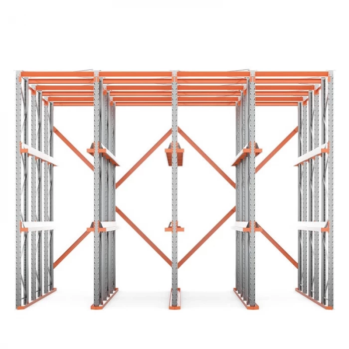 Стеллаж набивной паллетный 4500х6020х4000 мм 4 линии, 2 яруса
