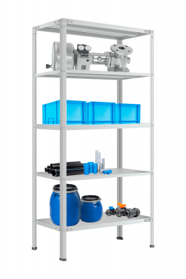 Стеллаж МС-900 1800х1000х500 мм 5 полок