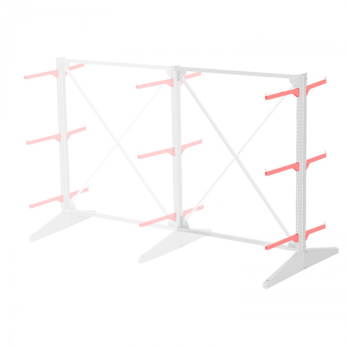 Стеллаж консольный двухсторонний Sortex 1920х1587х1280 3 яруса ДС