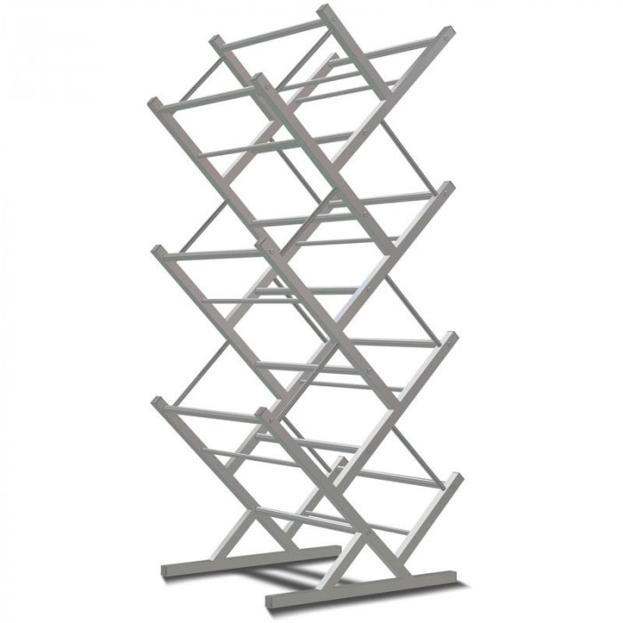 Двусторонний стеллаж для воды Стилс-14 на 14 бутылей 5/6 л, металлик