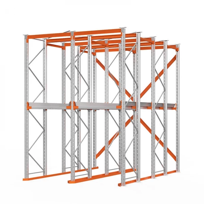 Стеллаж набивной паллетный 4000х3060х4000 мм 2 линии, 1 ярус