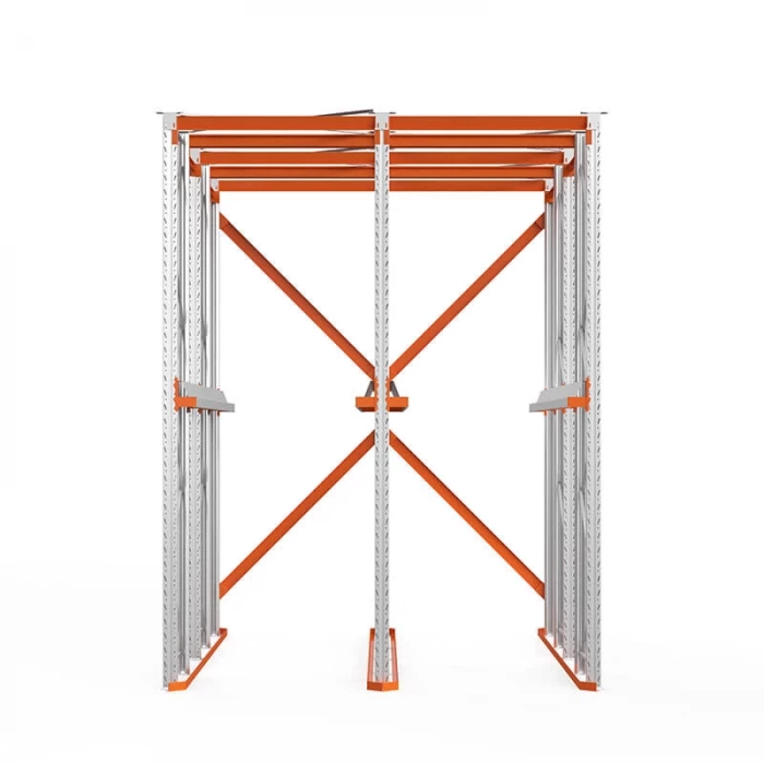 Стеллаж набивной паллетный 4000х3060х4000 мм 2 линии, 1 ярус