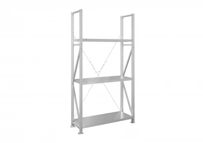 Стеллаж металлический MS U 2500х1500х400 3 полки сплошные до 200 кг