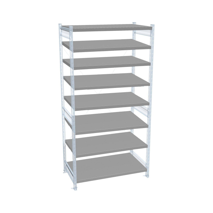 Стеллаж СТ-031 цинк 2491х1300х400 8 полок до 250 кг