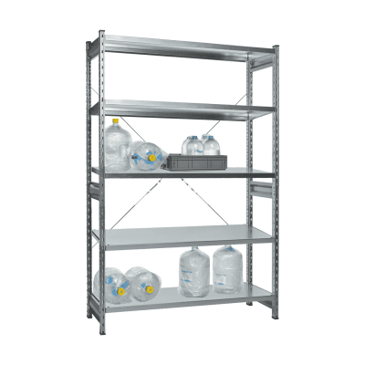 Стеллаж СТ-031 цинк 2491х1300х300 5 полок до 200 кг