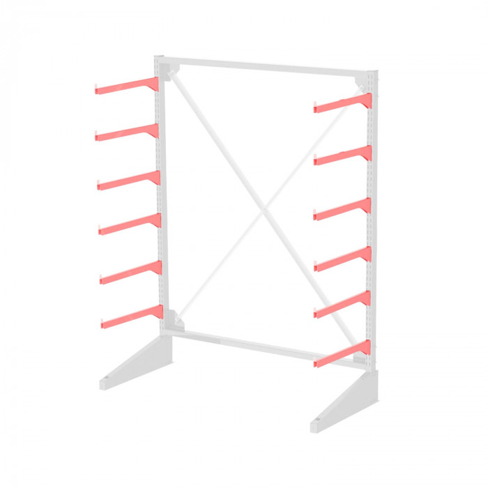 Стеллаж консольный односторонний Sortex 1920х1634х720 6 ярусов