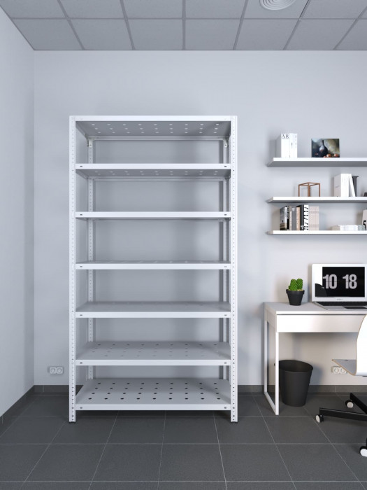 Стеллаж ТС Лайт 1500х700х600 с 7 перфорированными полками