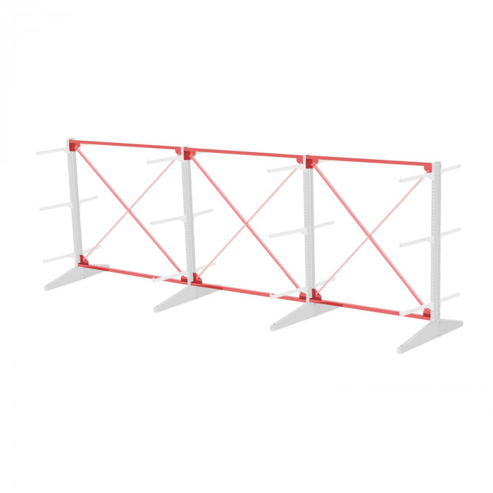 Стеллаж консольный двухсторонний Sortex 1920х4808х1280 3 яруса