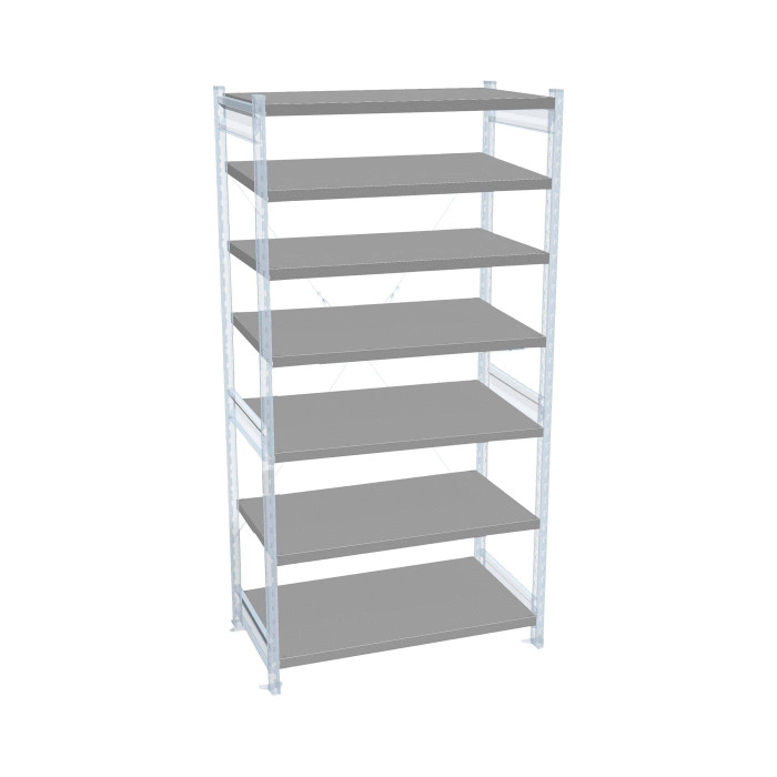 Стеллаж СТ-031 цинк 2067х1300х400 7 полок до 250 кг