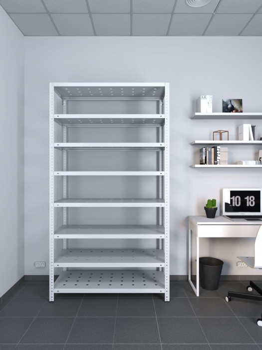 Стеллаж ТС Лайт 1500х1000х500 с 8 перфорированными полками