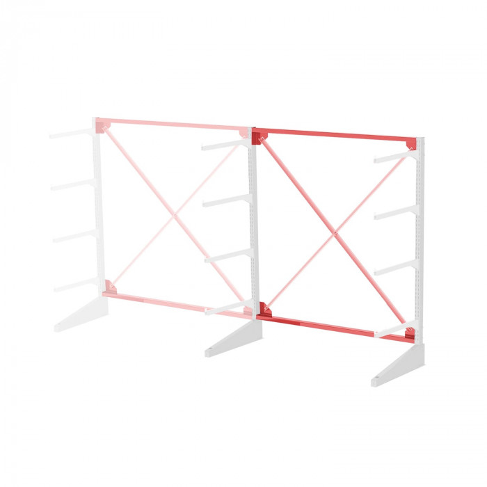 Стеллаж консольный односторонний Sortex 1920х1587х720 4 яруса ДС