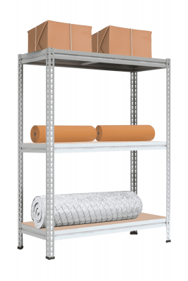 Стеллаж МС-Т 2000х1551х784 мм 3 яруса настил фанера