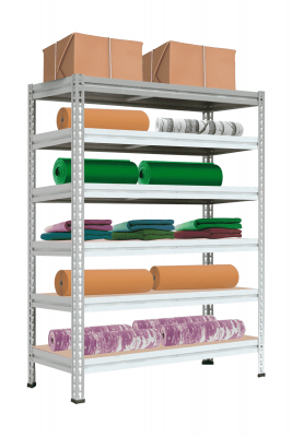 Стеллаж МС-Т 2000х1551х784 мм 6 ярусов настил фанера