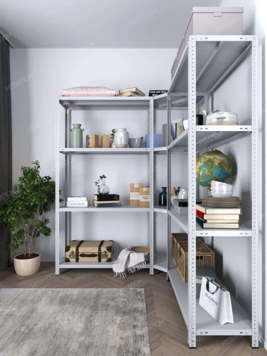 Стеллаж угловой МС 1500х1700х1700/500 мм 4 яруса