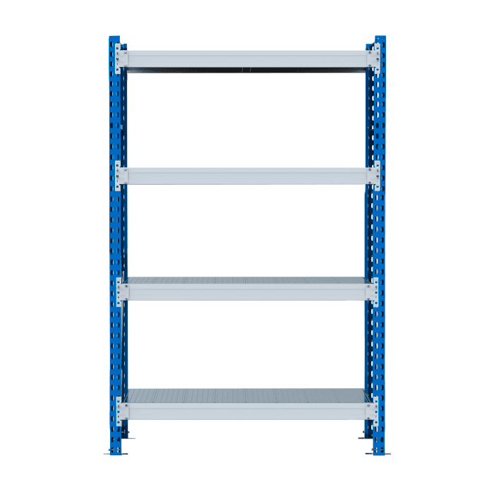 Стеллаж SGR-V 350 кг 2000х1800х800 4 яруса (рамы RAL 5015 / настил цинк) ОС