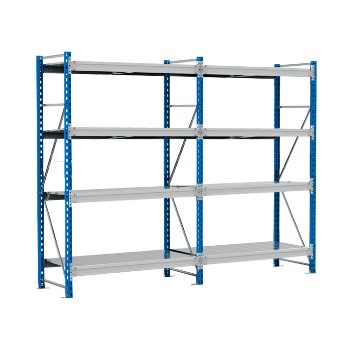 Стеллаж SGR-V 350 кг 2000х1800х800 4 яруса (рамы RAL 5015 / настил цинк) ОС