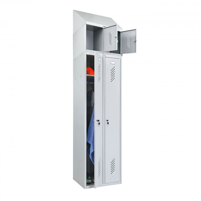 Шкаф LS-K-760 с антресолью + наклонная крыша