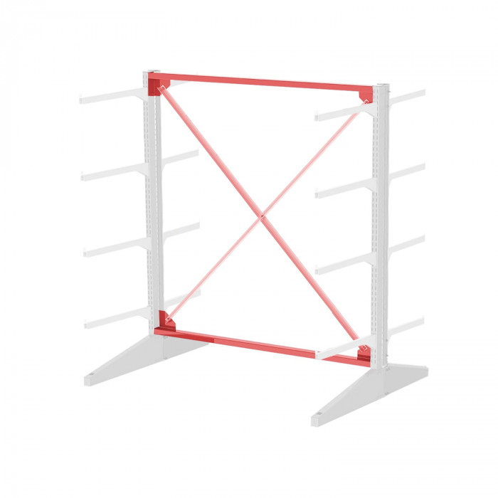 Стеллаж консольный двухсторонний Sortex 1920х1634х1280 4 яруса