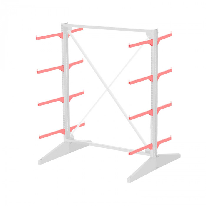 Стеллаж консольный двухсторонний Sortex 1920х1634х1280 4 яруса