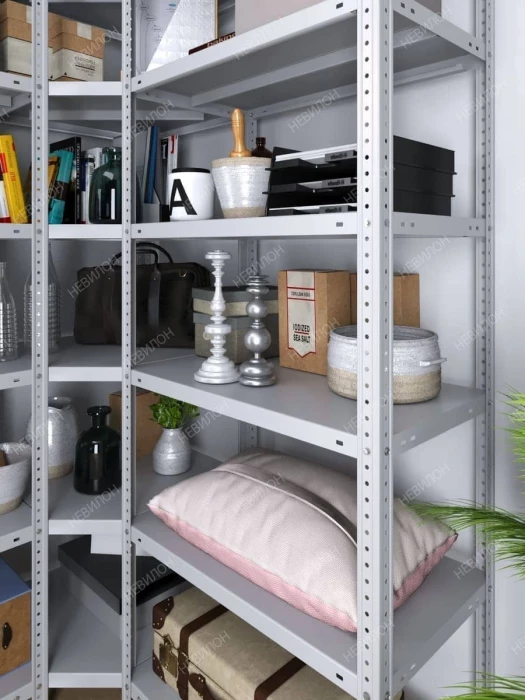 Стеллаж угловой МС 1500х1300х1300/400 мм 6 ярусов