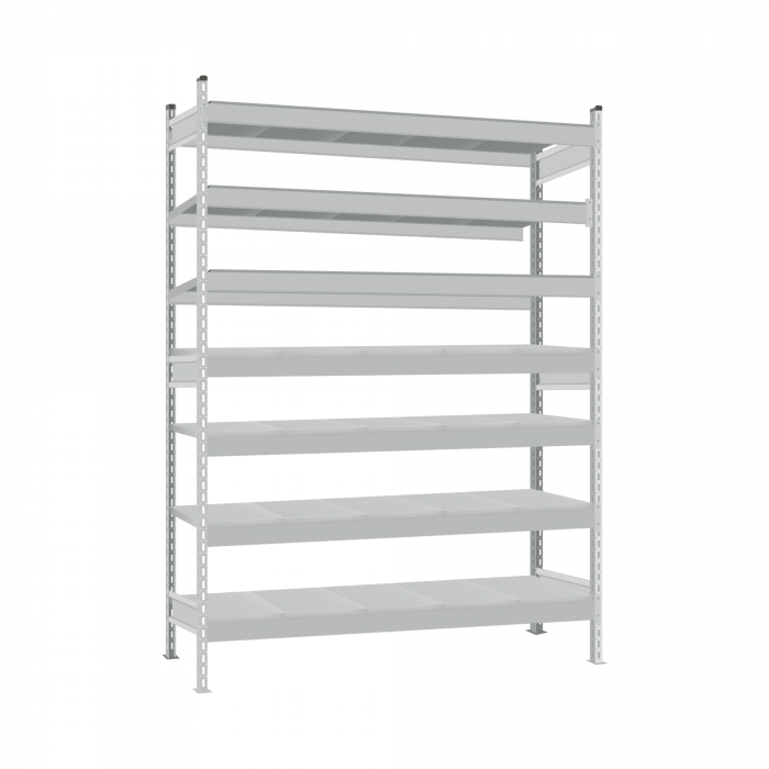 Стеллаж СТ-023 2000х1800х600 с 7 ярусами (рамы и настил - окрас)