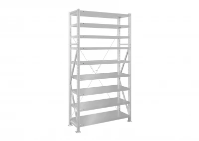 Стеллаж металлический MS U 3000х1000х800 9 полок сплошные до 300 кг