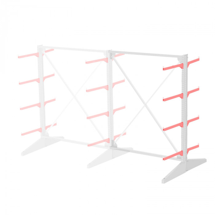 Стеллаж консольный двухсторонний Sortex 1920х1587х1280 4 яруса ДС