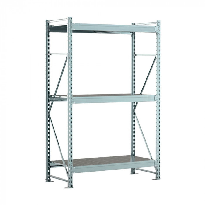 Стеллаж SGR-V 2000х2100х1000 3 яруса (рамы, балки, настил - цинк) ОС