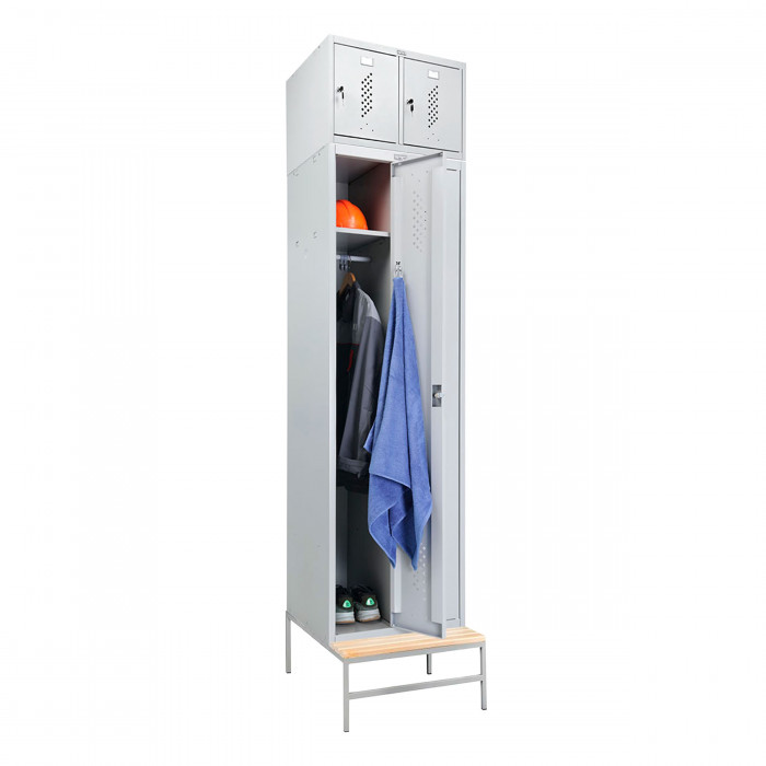 Шкаф LS-K-760 EL на скамье-подставке с антресолью