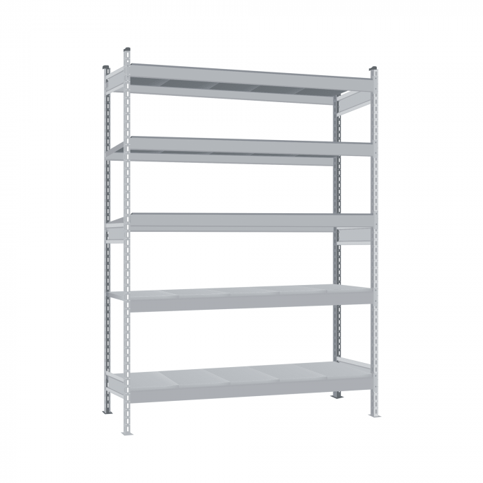 Стеллаж СТ-023 2000х1800х600 с 5 ярусами (рамы и настил - цинк)