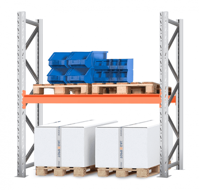 Стеллаж паллетный Лайт 2000х1800х1100 1 ярус (Р70.1.5Б120.1.5)