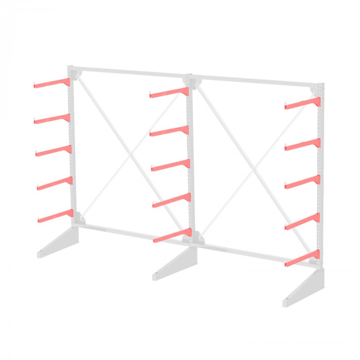 Стеллаж консольный односторонний Sortex 1920х3221х720 5 ярусов