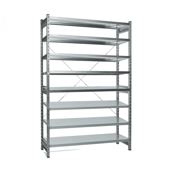 Стеллаж СТ-031 цинк 1855х1300х400 8 полок до 200 кг