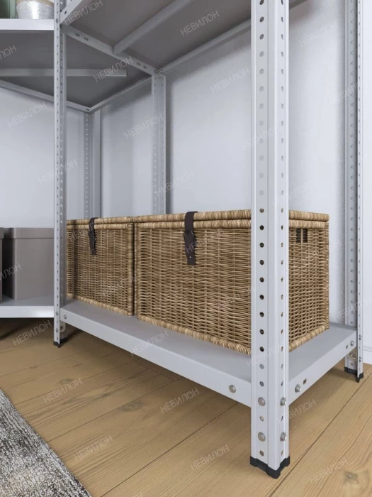 Стеллаж угловой МС 1800х1300х1300/400 мм 3 яруса